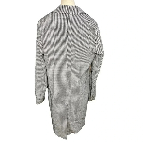 Adrianna Papell Womens Jacquard Long Topper Jacket Houndstooth Size M - Picture 2 of 5